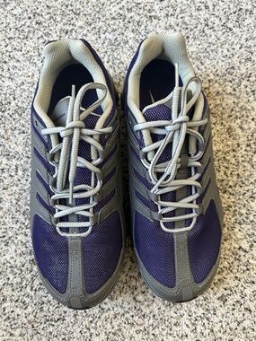 Women's Purple and Gray Athletic Sneakers - Lightweight Support